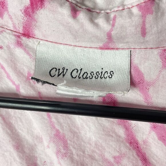 Womens Plus Size Blouse Beachy Pink Tie Dye Boho Summery Sz 4X Hippie Colorful - Picture 4 of 10